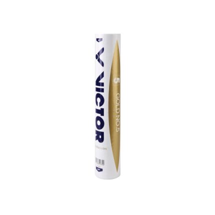 VICTOR Gold No 5 Feather Shuttlecock (Pack of 12)